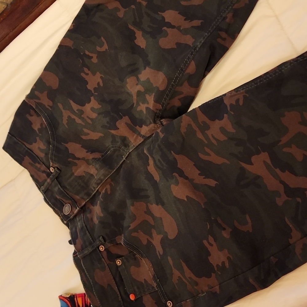 Denim Camo Shorts